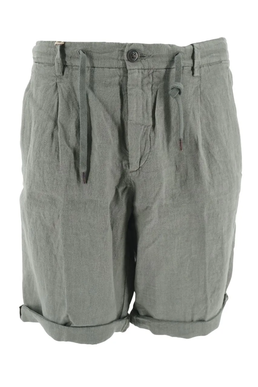 40Weft Linen Shorts / Green