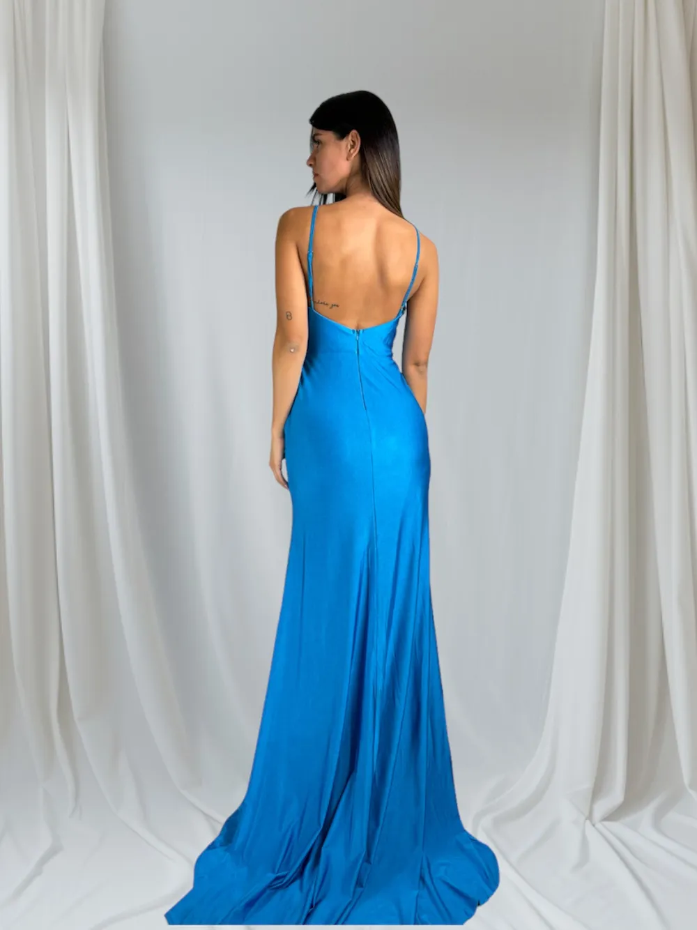 Abito cerimonia sirena strass laterali