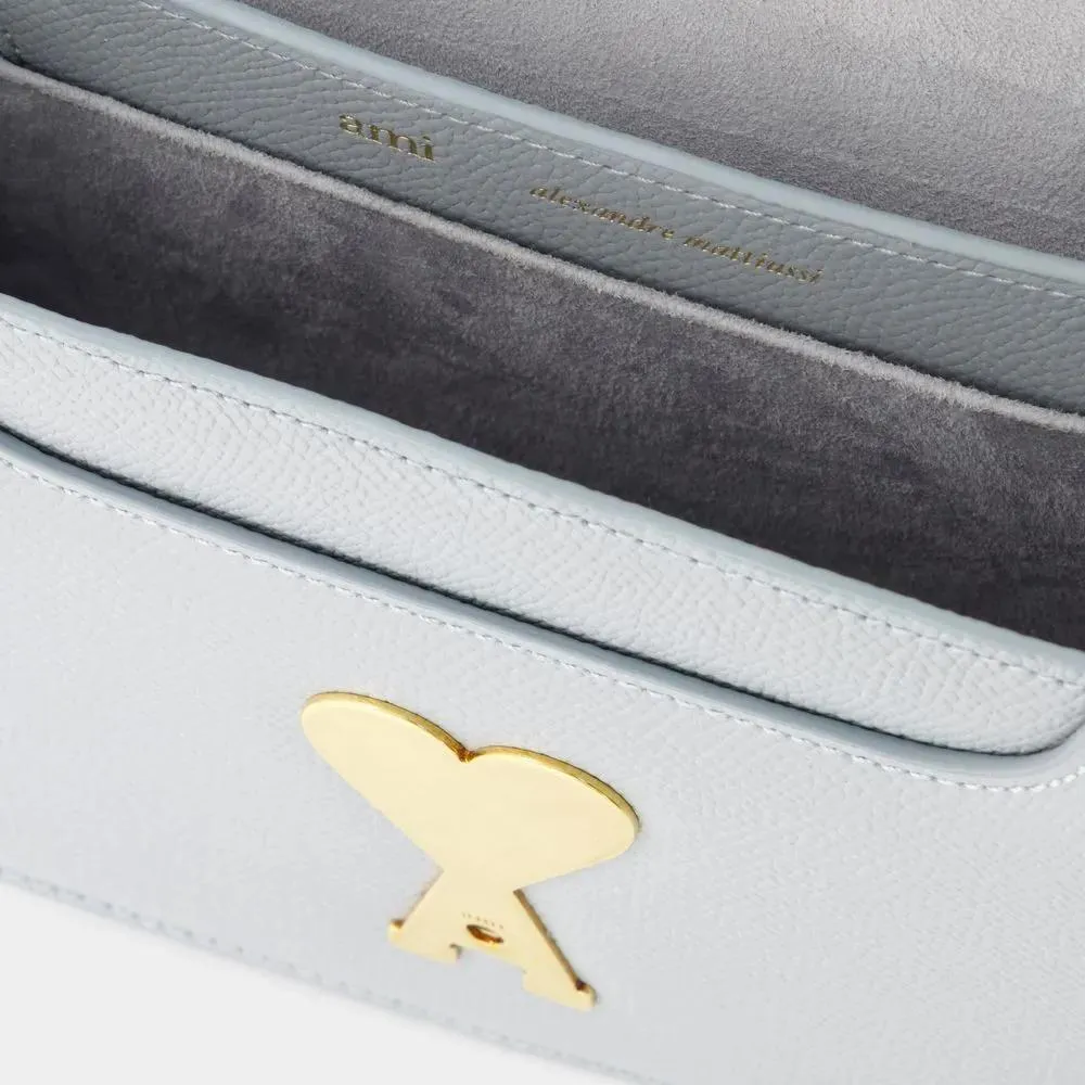 AMI Paris Paris Crossbody - Leather - Blue Blue 
