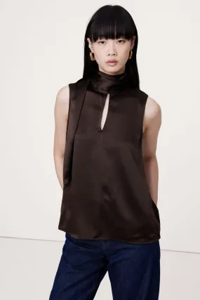 Banana Republic Top con collo Cravatta in seta    