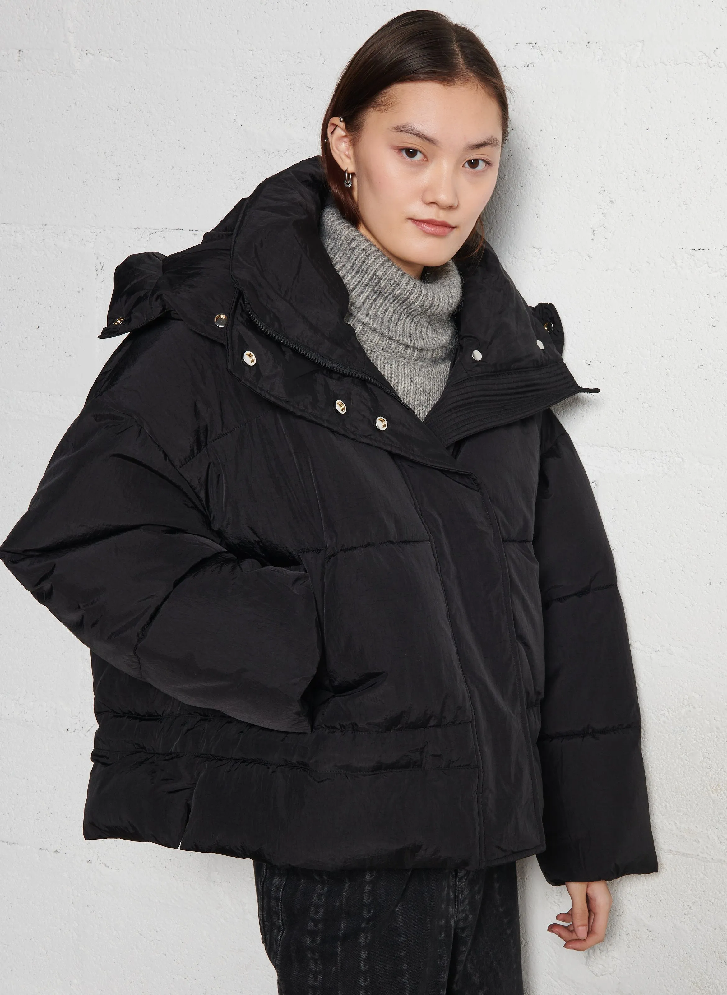  BERENICE   MOUMOUME - Piumino oversize a collo alto | Nero