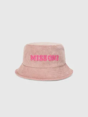 Cappello in velluto di cotone millerighe