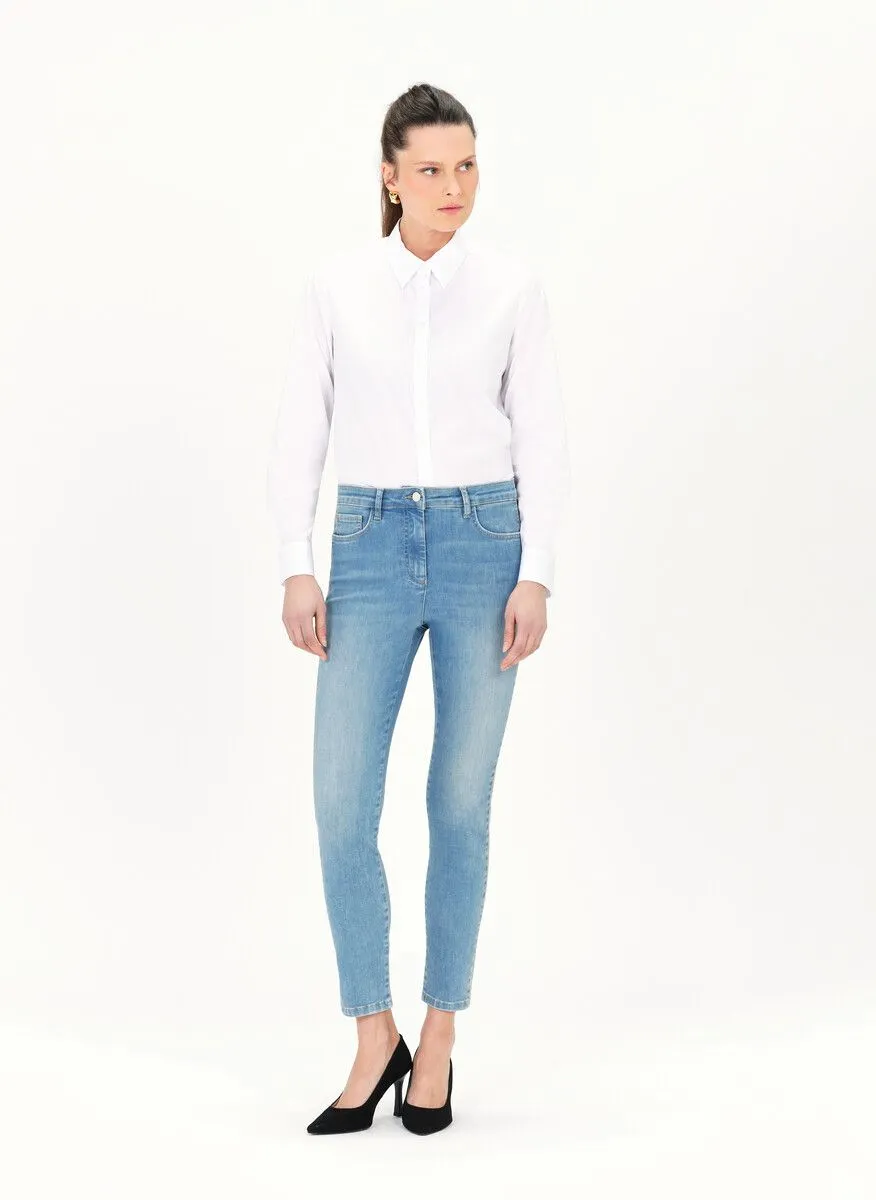  CAROLL   PIMS - Jeans slim fit délavé in misto cotone | Blu