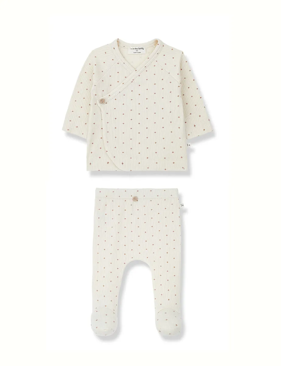 completo t-shirt pantalone ivory