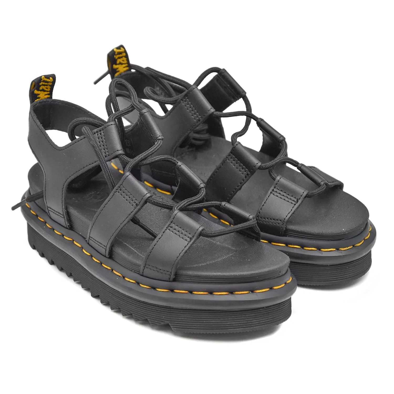 Dr. Martens Sandali Nartilla Nero Donna Minimal Stile Gladiator