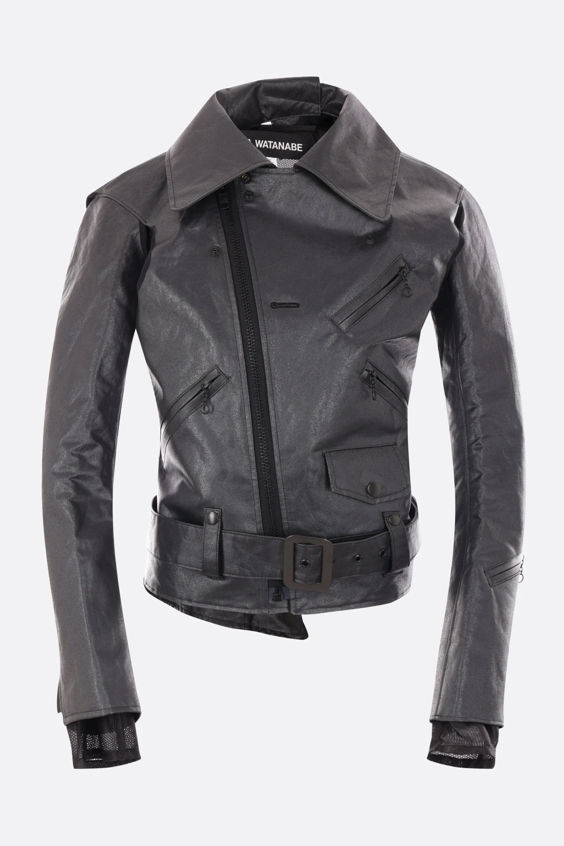  giubbotto biker in tessuto tecnico rigido  