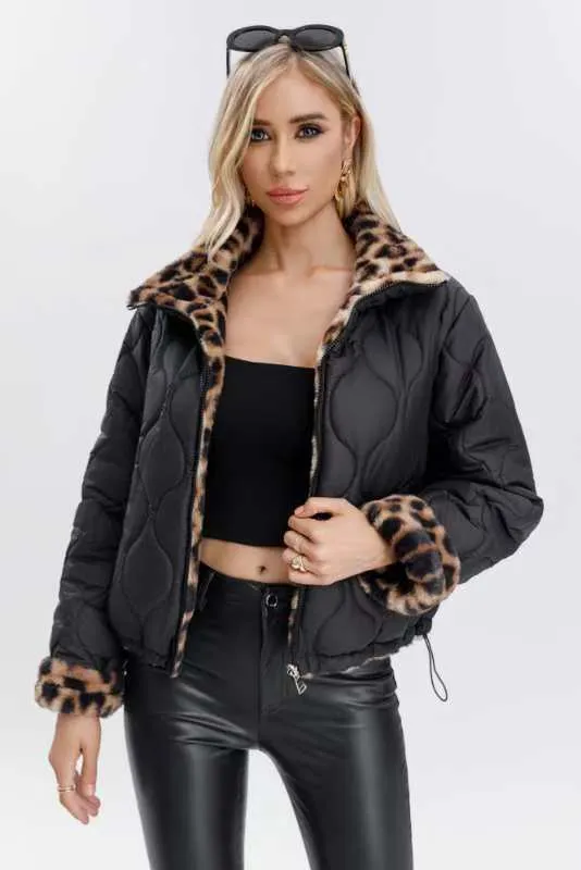 Giubbotto leopardato dentro
