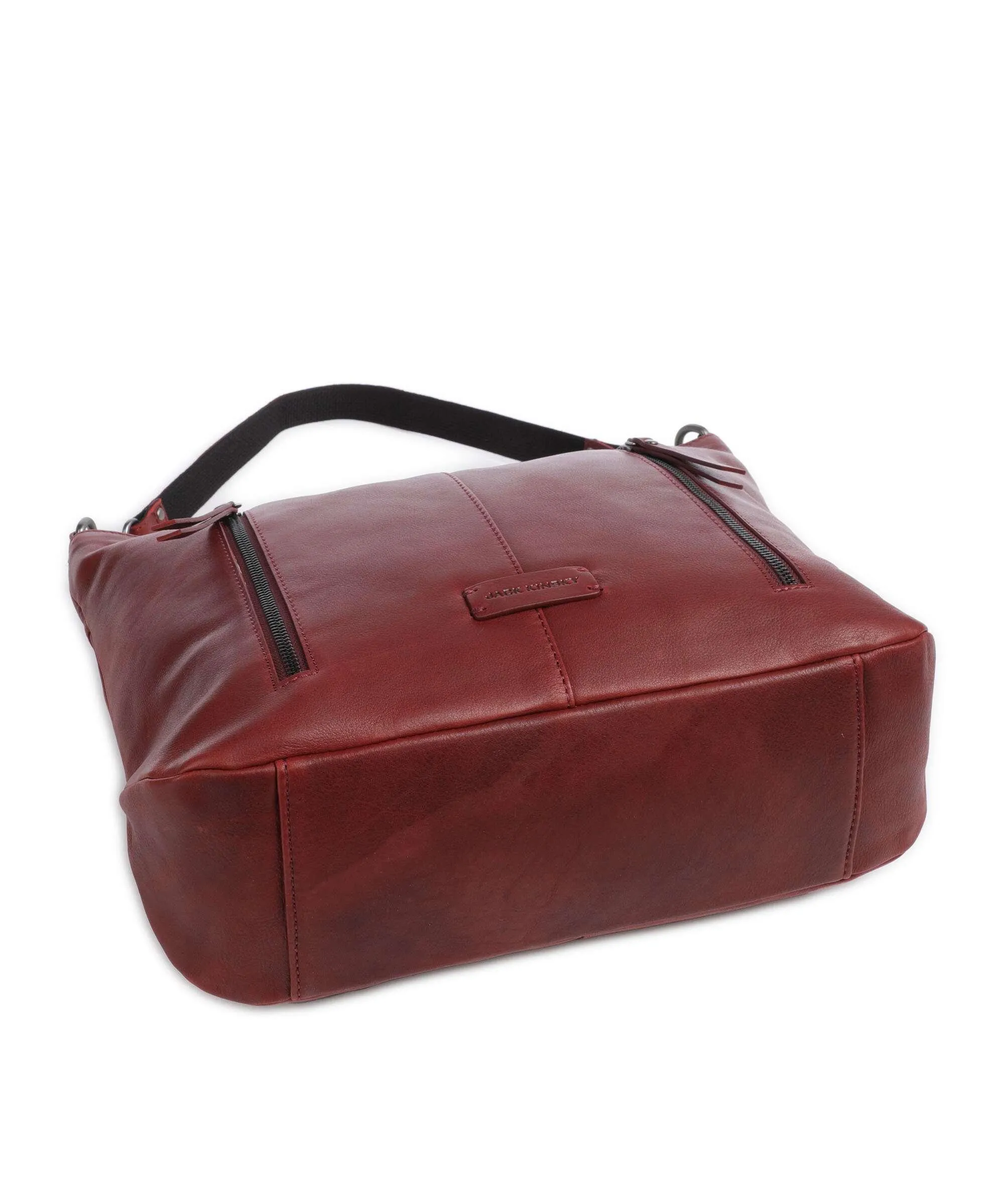  Jack Kinsky Montreal 24N Borsa hobo pelle granulata rosso scuro  