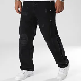 Jeans neri larghi