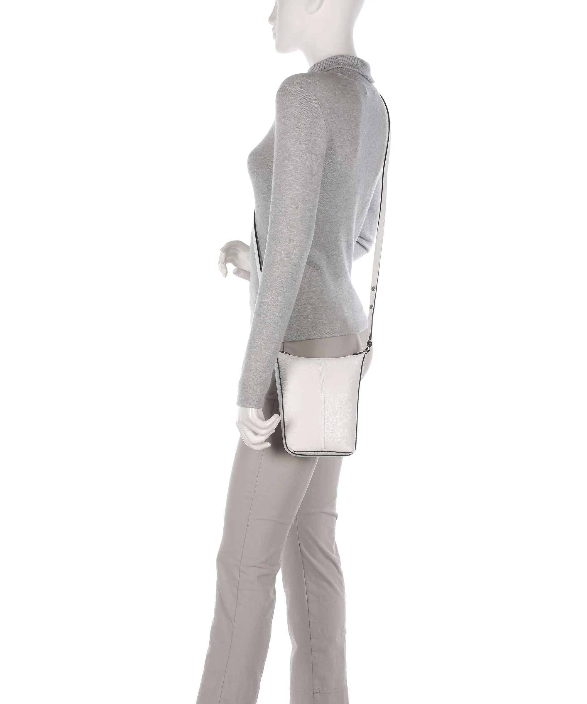  Liebeskind Paris 4 Small Pebble XS Borsa a tracolla pelle granulata bianco  