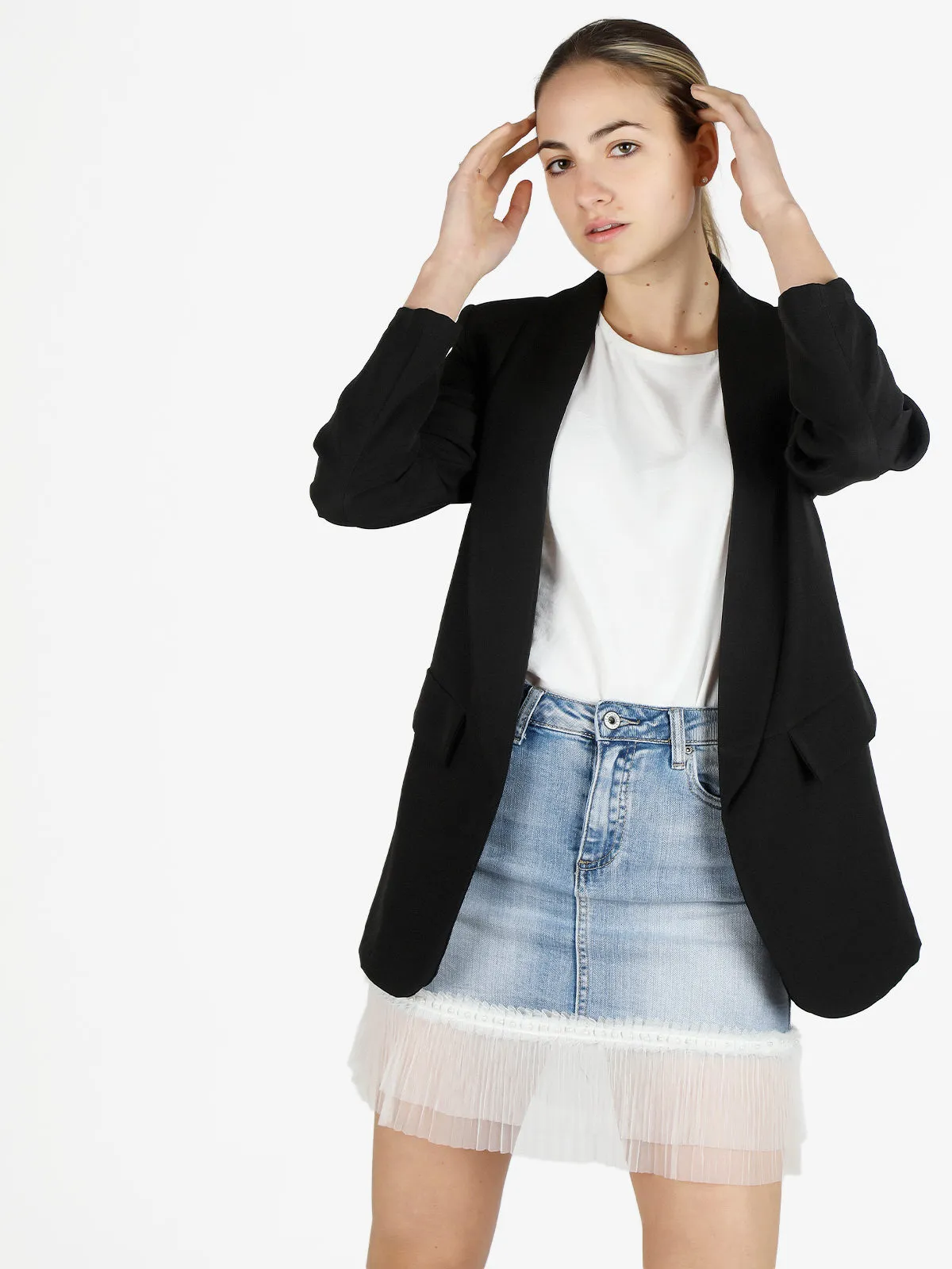 Melitea Blazer femme élégant sans fermeture