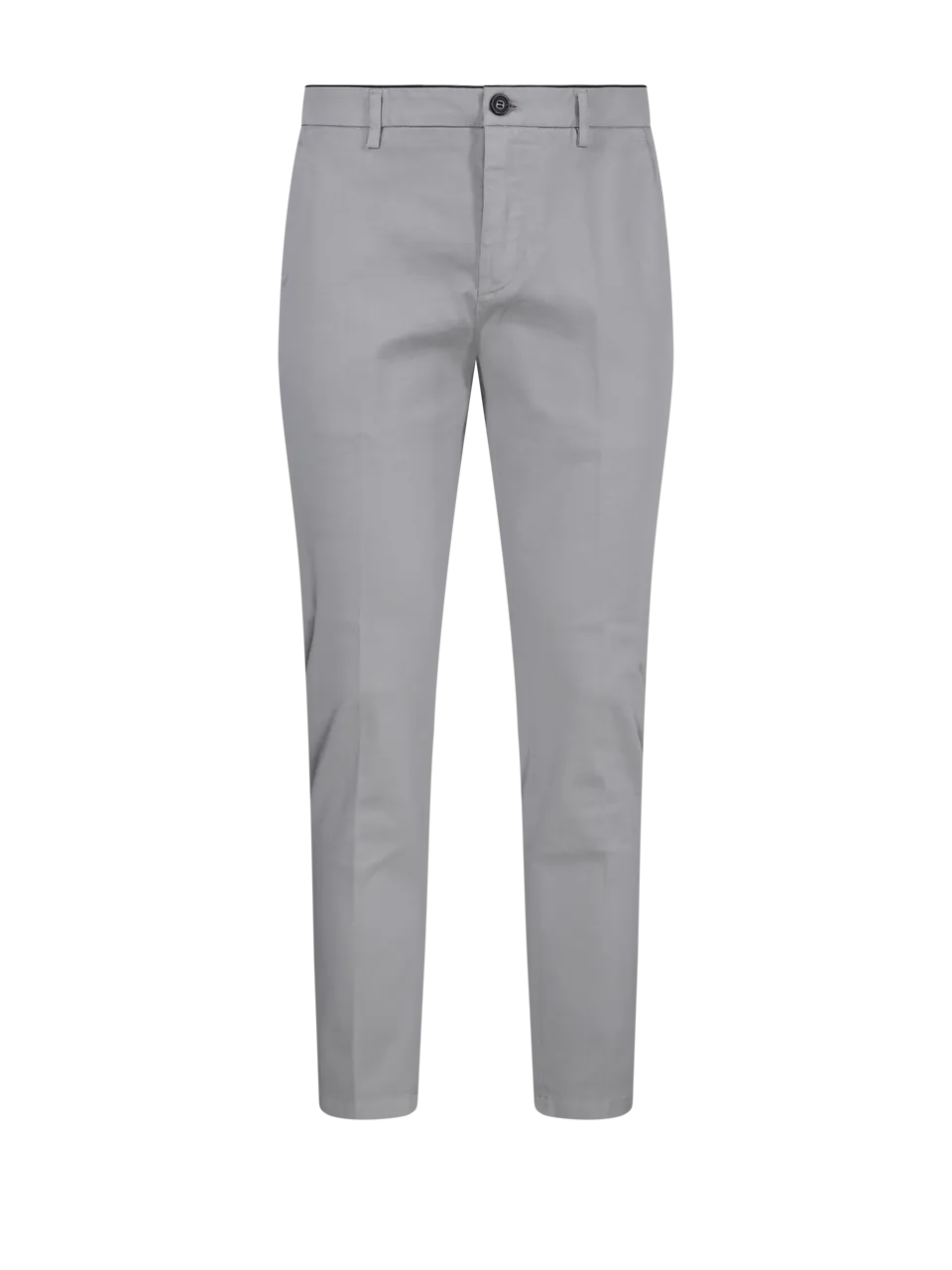 MEN DEPARTMENT FIVE GREY COTTON PRINCE PANTALONE CHINOS CROP