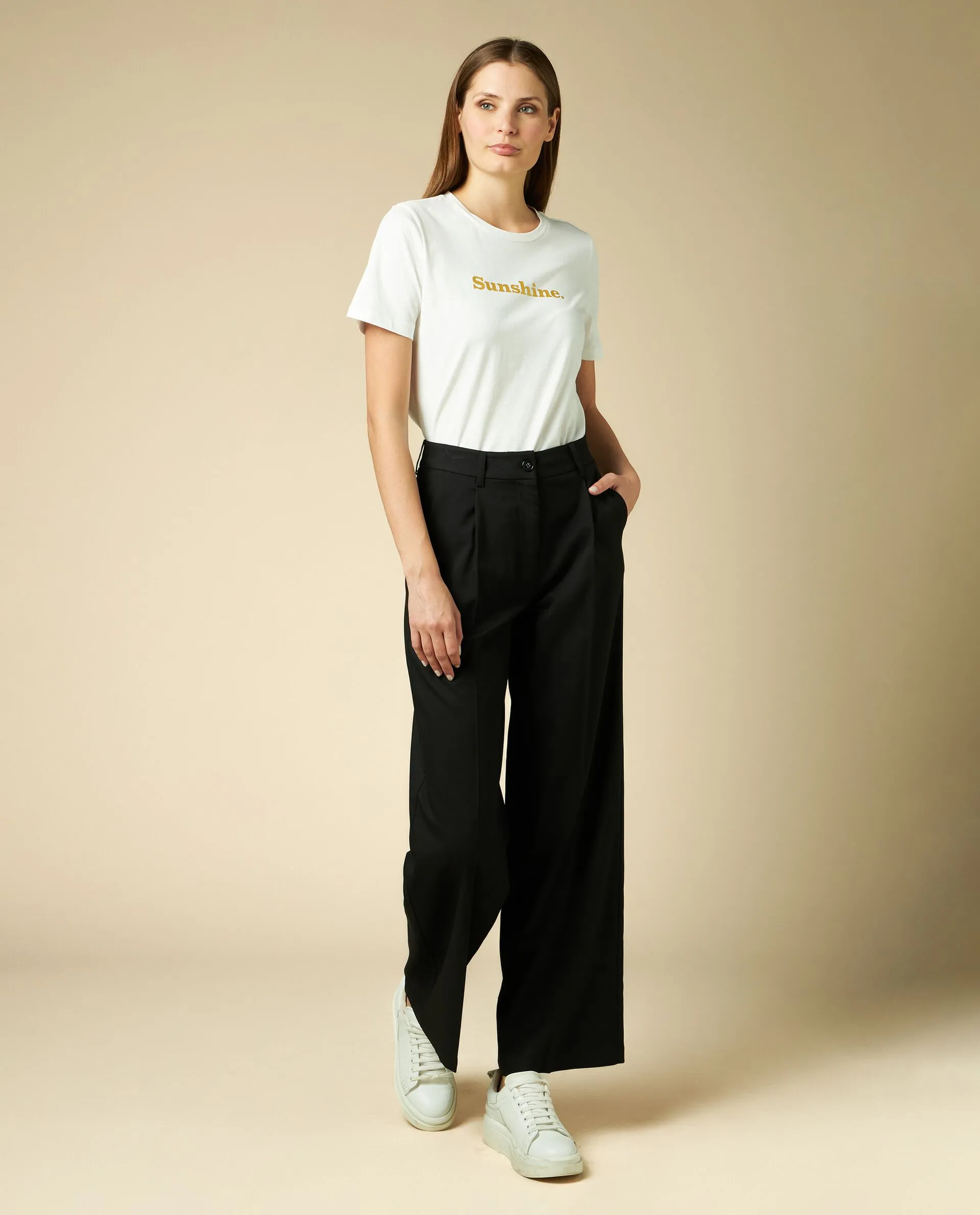 NICE & CHIC  Pantalone palazzo con pinces donna