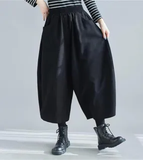 Nuovo arrivo Springautumn Women All Matched Cotton Pantaloni alla caviglia Pantaloni casual larghi in vita elastica Harem W736pa