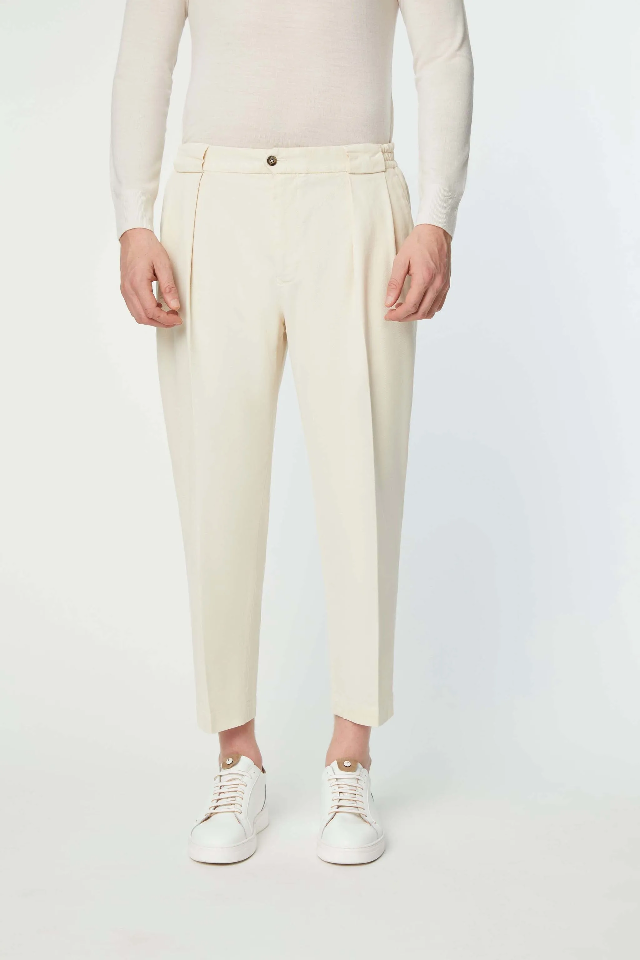 Pantalone Clarence tinto capo bianco avorio