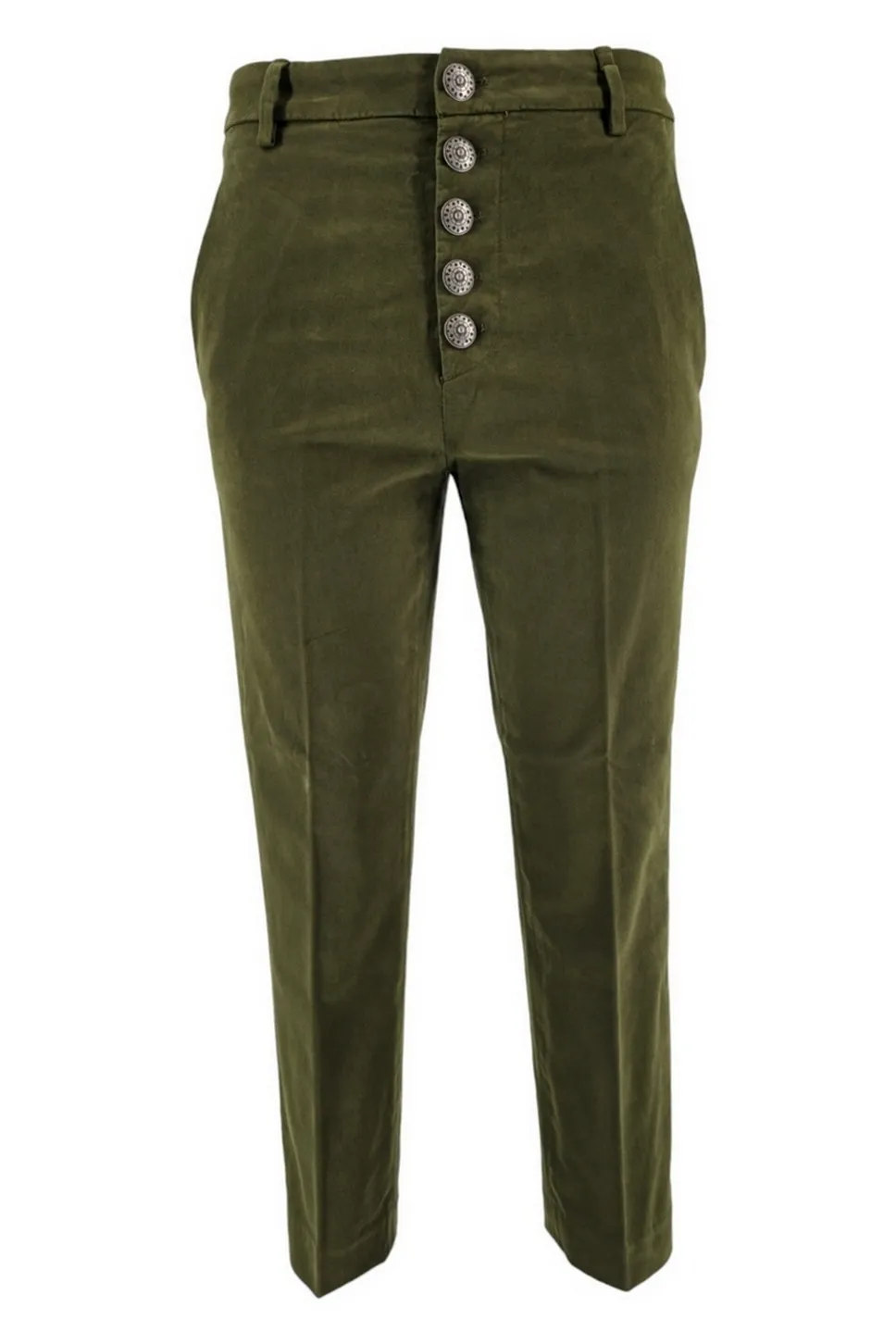 pantalone donna nima in gabardina militare