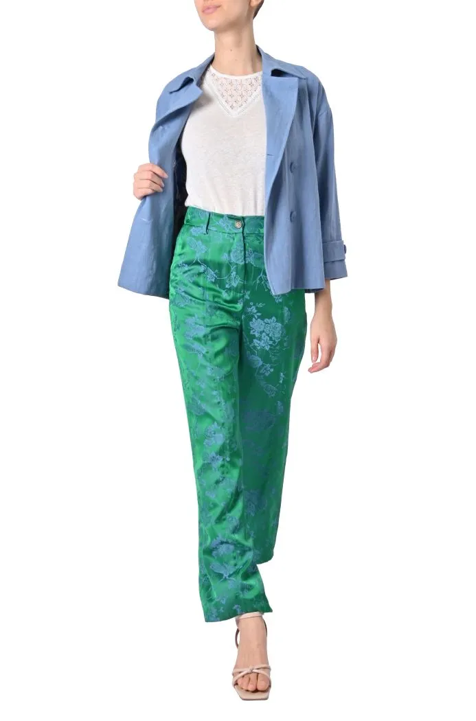 Pantalone Zita in raso jacquard di FRNCH