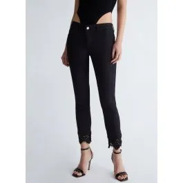 Pantaloni bottom up con pizzo liu jo