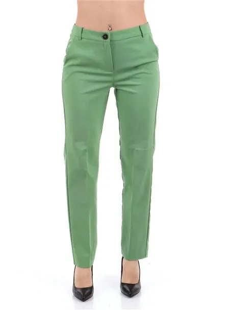 Pantaloni da donna di colore verde