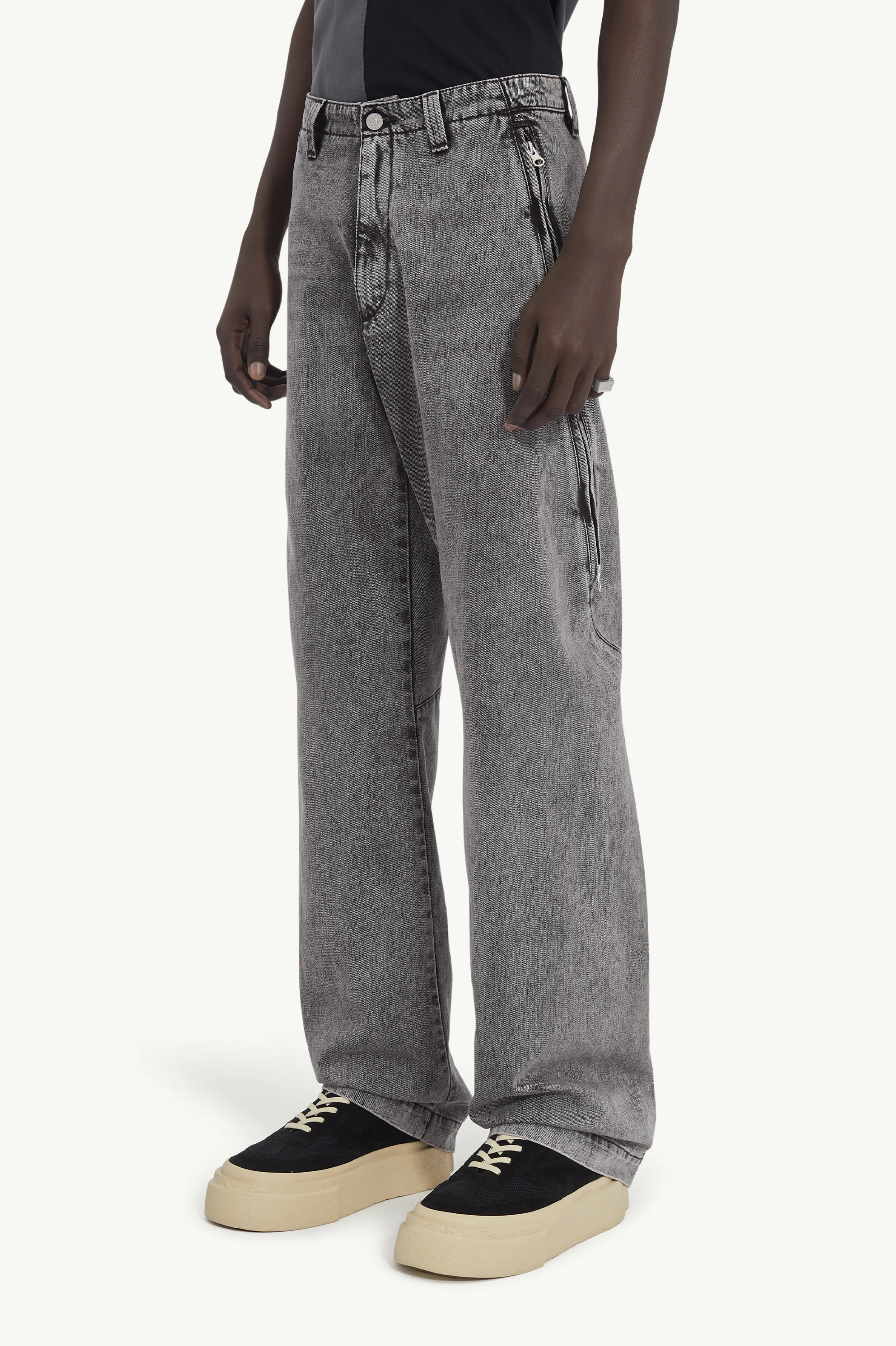 Pantaloni in denim nero
