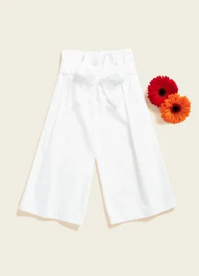 Pantaloni wide leg in popeline croccante IANA