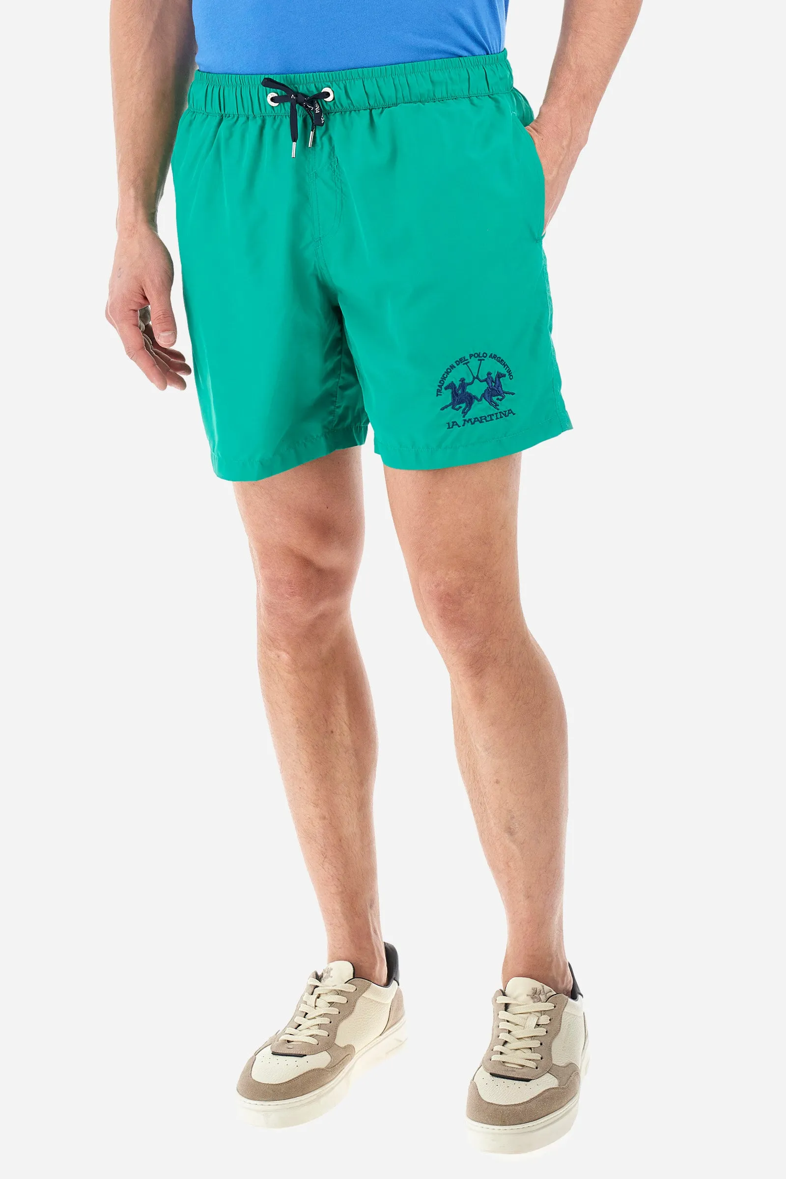 Regular-fit swimming shorts in synthetic fabric - Clint