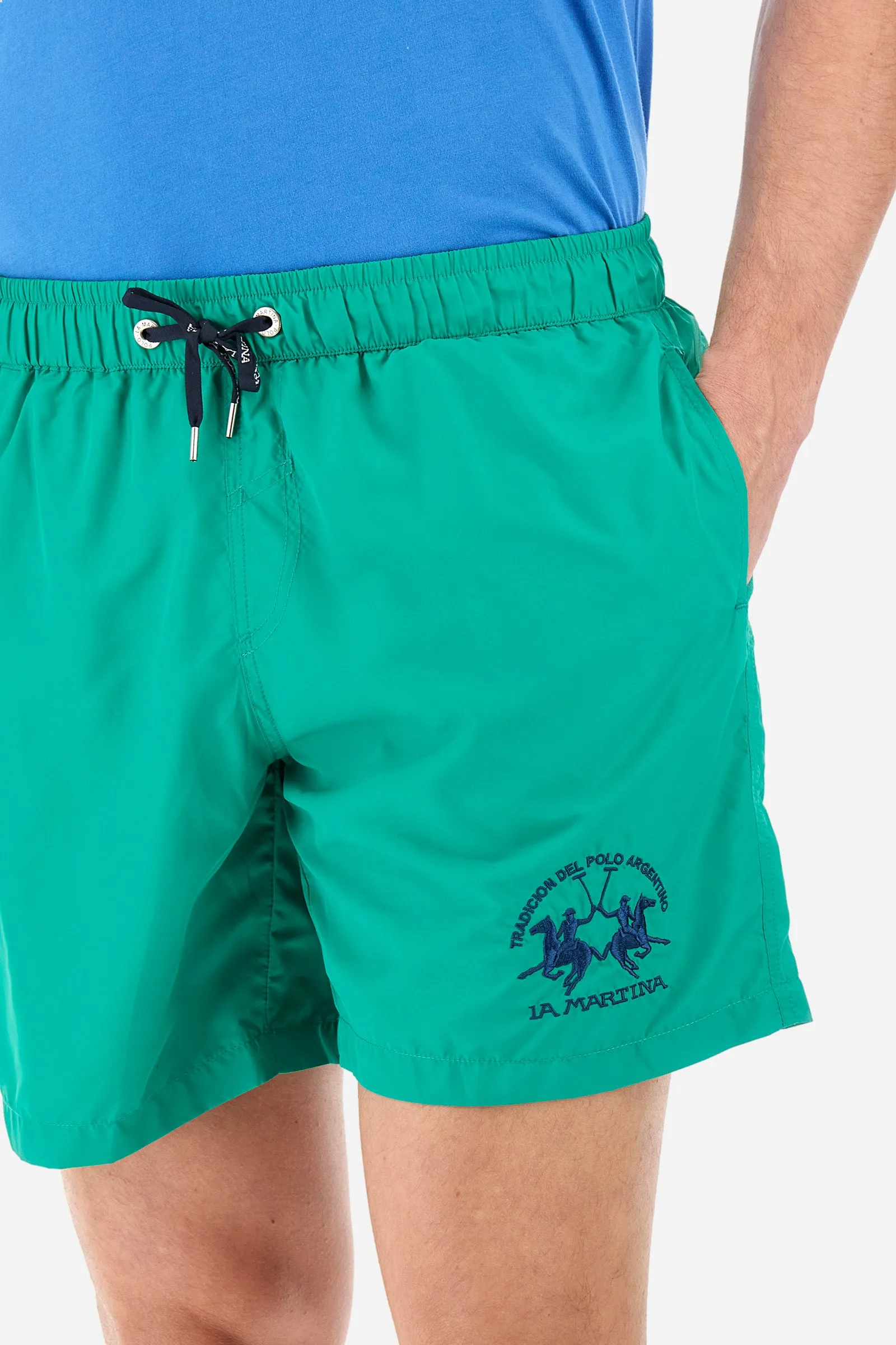 Regular-fit swimming shorts in synthetic fabric - Clint