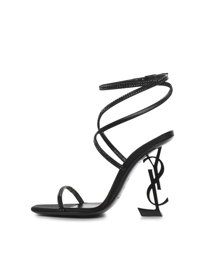 SANDALI OPYUM CON TACCO NERO