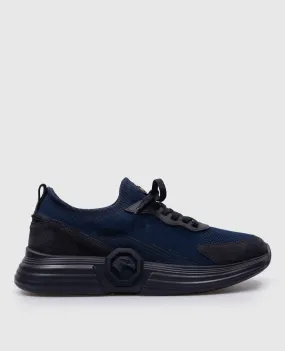 Stefano Ricci Sneakers combinate blu con logo UZ27G6555TSSDPW