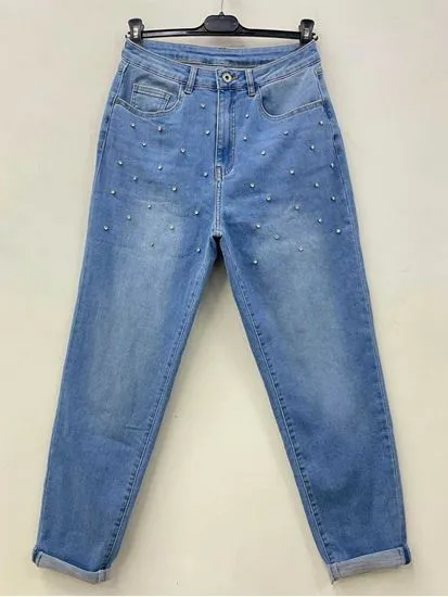 Stilosella art: 1352 Pantaloni donna girlfriend  con strass