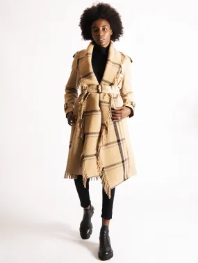 Trench Coat con Sciarpa Cammello